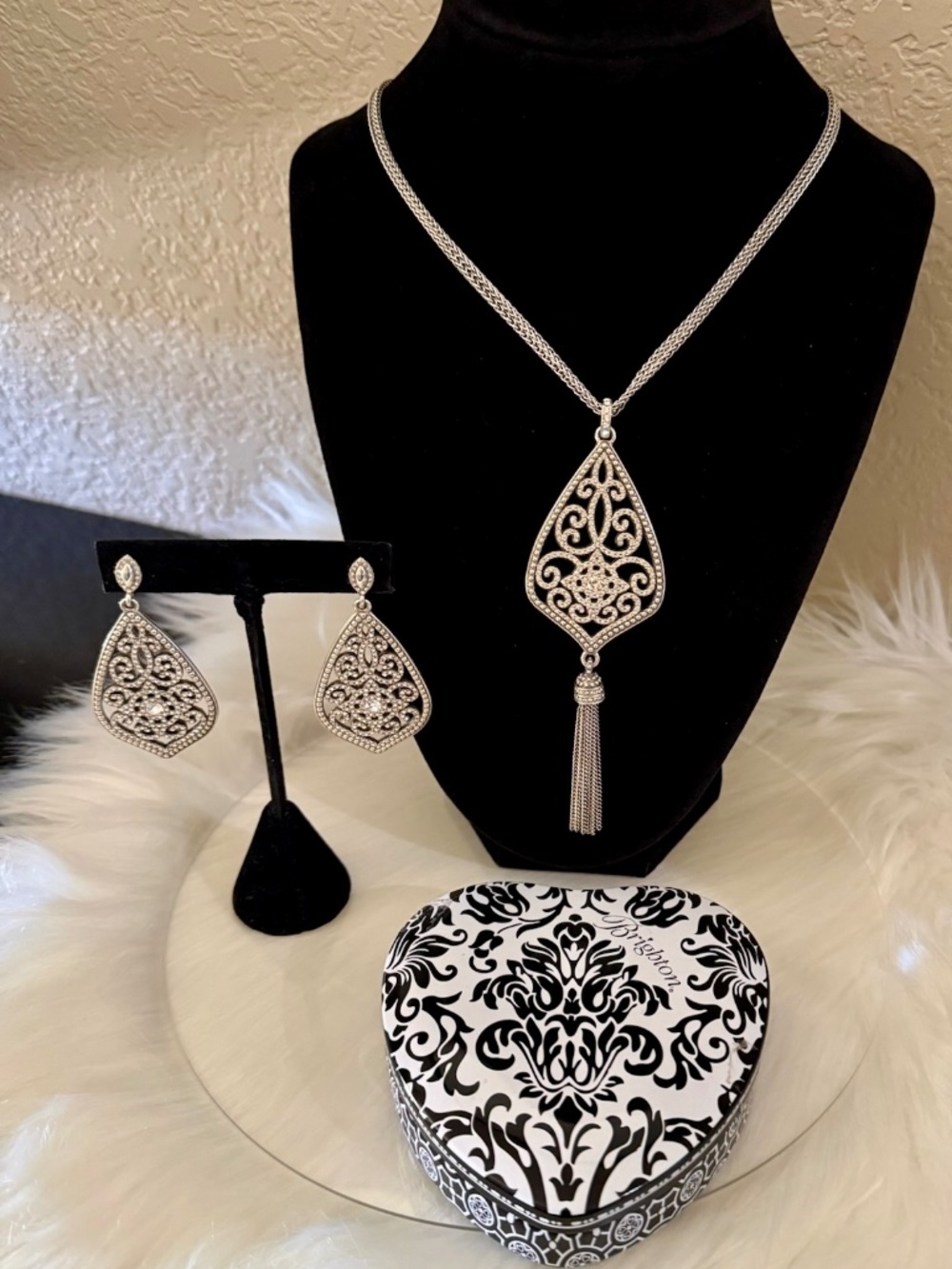 🤩🆕BRIGHTON Illumina Tassel Convertible ReversibleNecklace and Earrings Set NWT